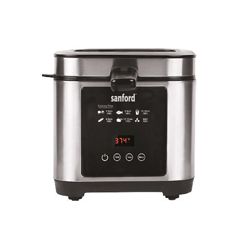Sanford Digital Deep Fryer 2.5 Litre, SF1304DF BSKitchen Appliances1200Watts, 2.5L Capacity. 140-190ºC Temperature Settings. Over-heat Protection. LED Touch Screen, 2 Hours Timer. Non-Stick Coating. Digital Display, Stainless Steel Body. Removable Lid, La